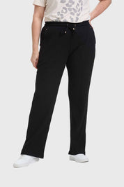 Pantalón Buzo Mujer Con Cordones Negro