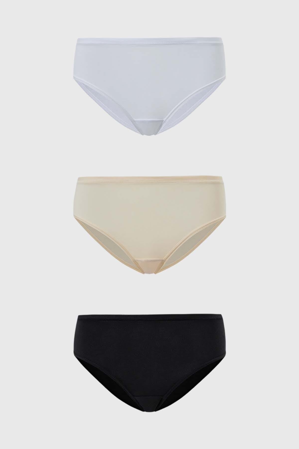 Calzón Mujer Tripack Algodón Blanco