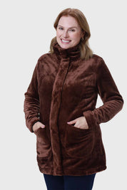 POLAR MUJER CON BOLSILLO CAFE OSCURO