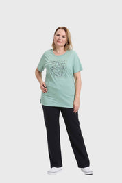 Polera Mujer Con Verde