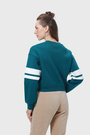 Polerón Mujer Crop Verde