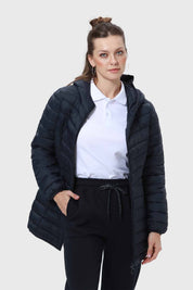 Parka Escolar Mujer Larga Azul