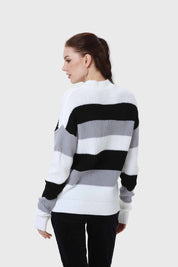 Sweater Mujer Bloques Blanco