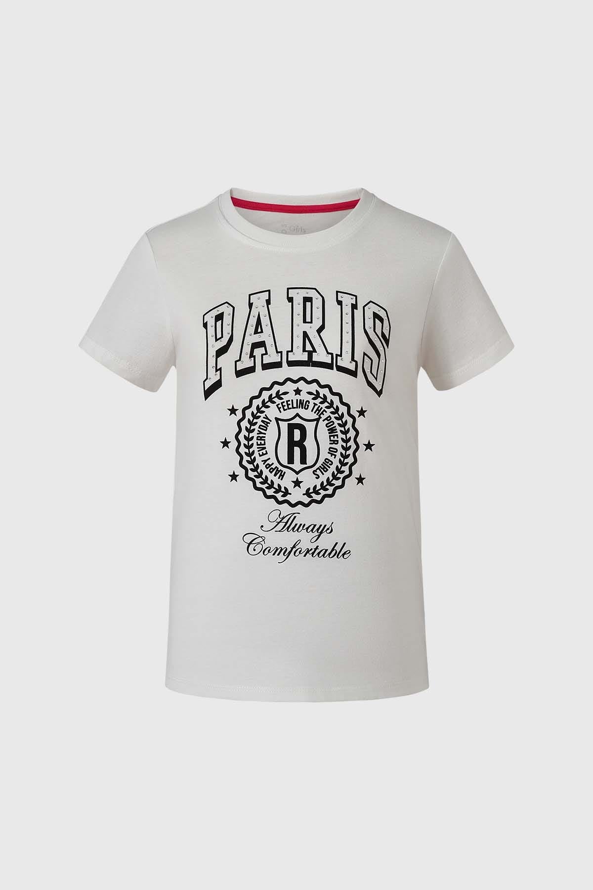 POLERA NIÑA PRINT CRUDO