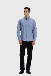 Camisa Hombre Oxford Gris