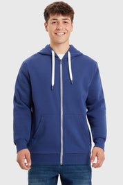 Polerón Hoodie Básico Azul
