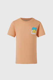 Polera Niño Lavado Con Print Coral