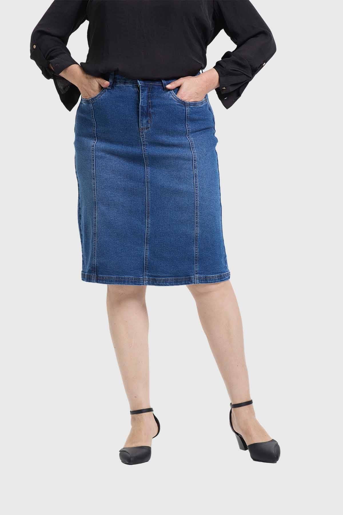 Falda Mujer Denim Azul