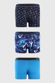 Boxer Hombre Tripack Azul