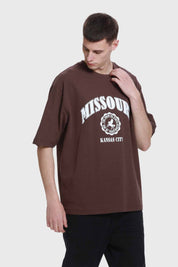 Polera Hombre Print Chocolate