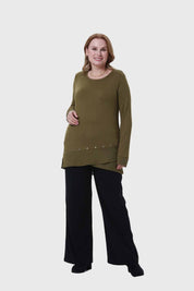 Polera Mujer Tejida Verde