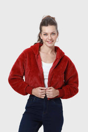 Polar Mujer Crop Pretina Rojo