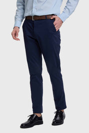 Pantalón Hombre Chino Cinturón Azul
