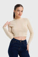 Sweater Mujer Aplicación Beige
