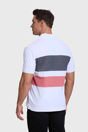 Polera Hombre Franjas Tropical Rojo