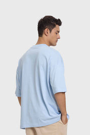 Polera Hombre College Celeste