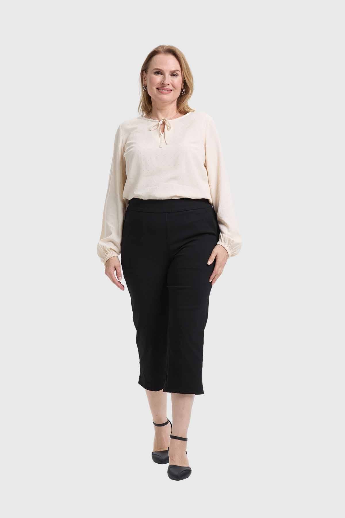 Pantalón Mujer Recto Negro