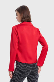Blusa Mujer Con Amarras Rojo