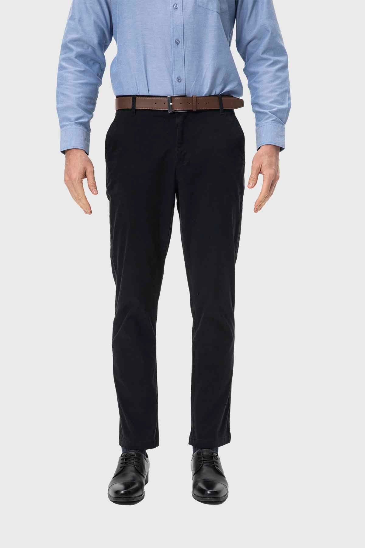Pantalón Hombre Chino Cinturón Negro