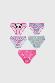Calzón Niña 5 Pack Print Fucsia