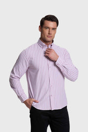 Camisa Hombre Rayas Lila