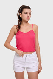 Polera Mujer Pabilo Crop Magenta