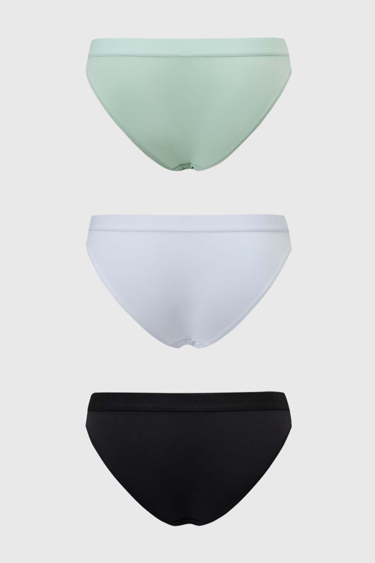 Calzón Mujer Tripack Bikini Algodón Menta