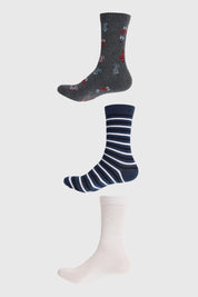 Calcetín Hombre Tripack Caqui