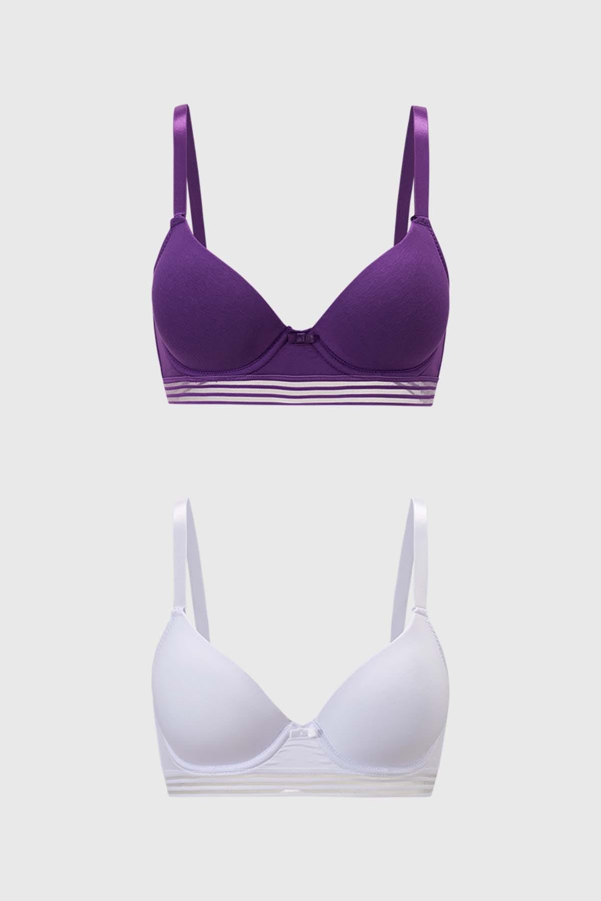 SOSTÉN MUJER COPA SOFT DETALLE ELÁSTICO MORADO