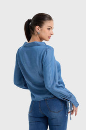 Blusa Mujer Clásica Azul