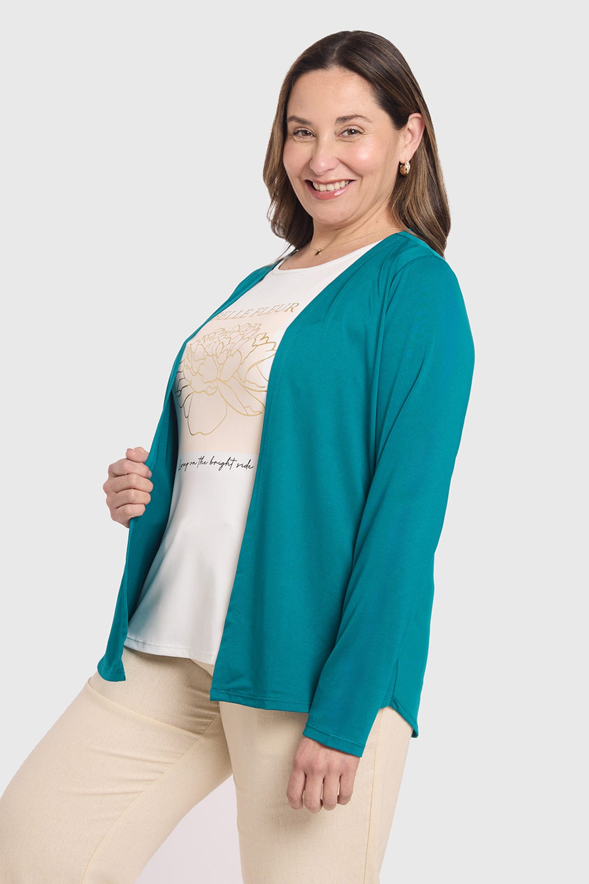 Polera Mujer Tapado Print Verde