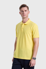 POLERA HOMBRE PIQUE LISA BÁSICA AMARILLO