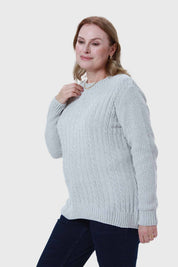 Sweater Mujer Tejido Gris