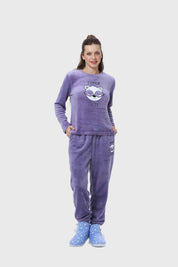 Pijama Mujer Polar Lila