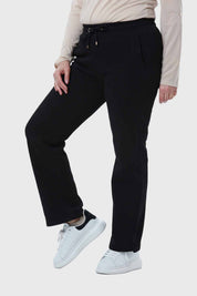 Pantalón Buzo Mujer Con Cordón Y Bolsillo Negro