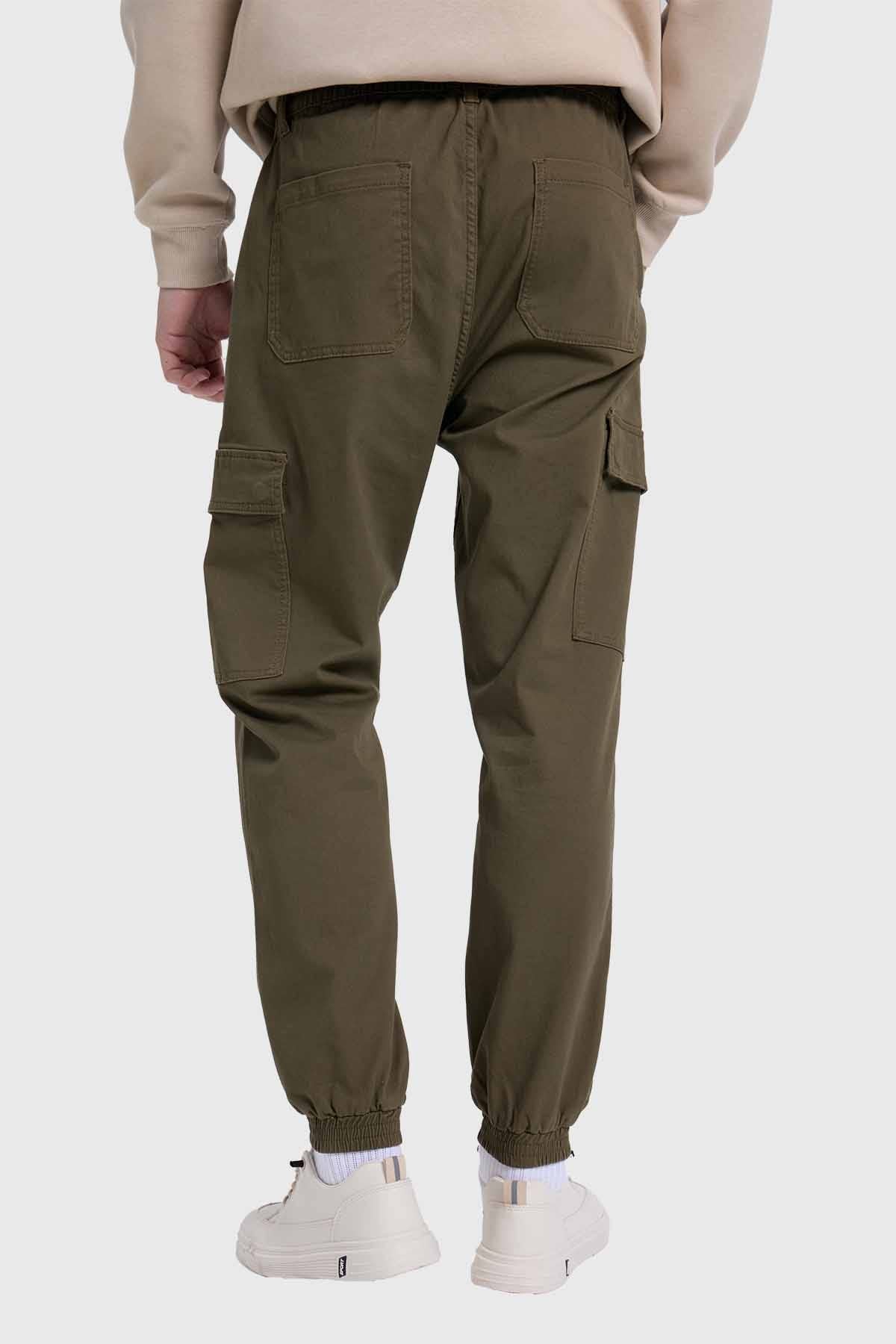JEANS HOMBRE JOGGER CARPINTERO VERDE MILITAR