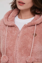Polar Mujer Pompón Palo Rosa