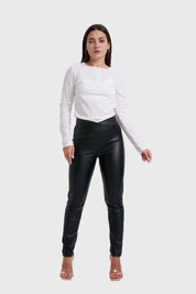 Calza Mujer Pretina Ancha Negro