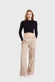 Sweater Mujer Crop Negro