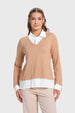 Sweater Mujer Blusa Taupe