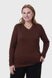 Polera Mujer Texturizada Café