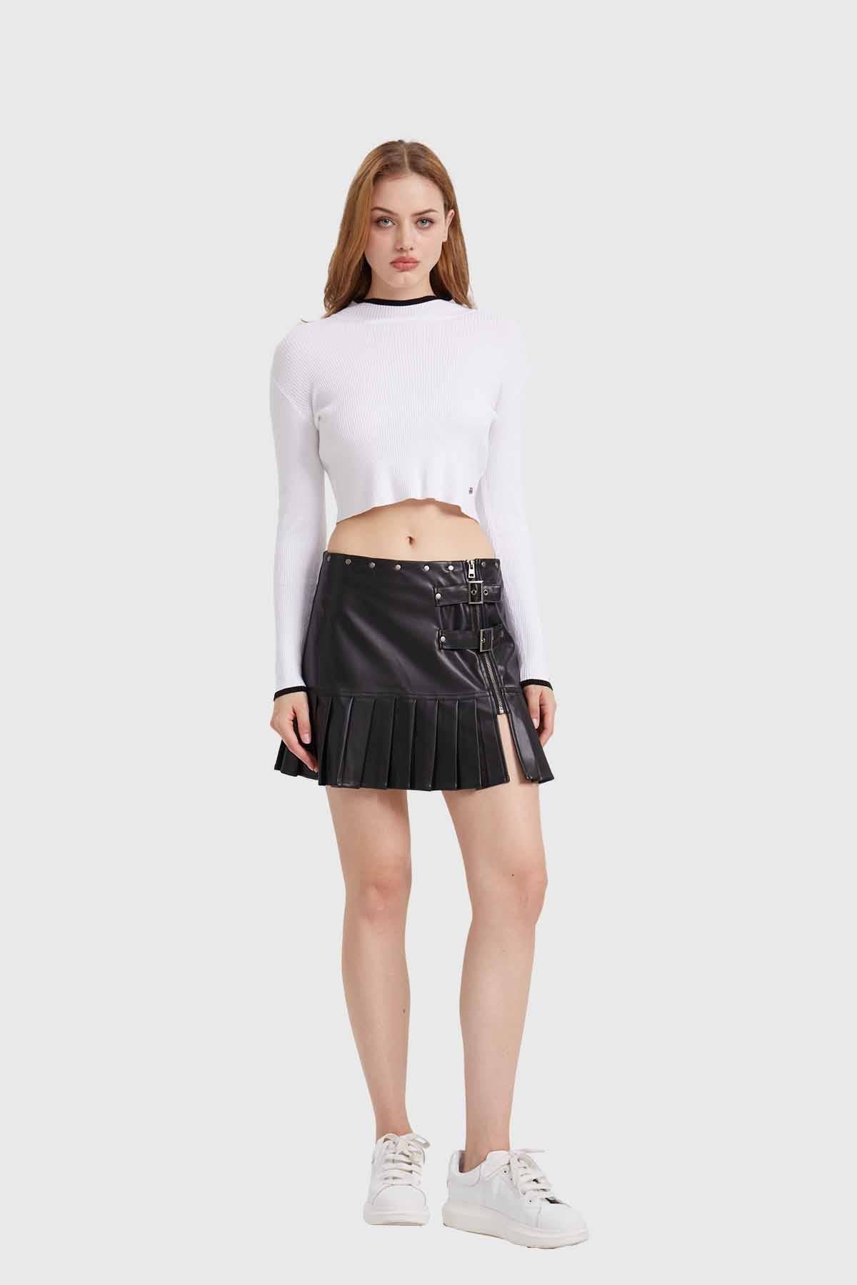 Sweater Mujer Contraste Blanco
