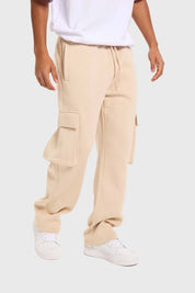 Pantalón Buzo Hombre Cargo Beige