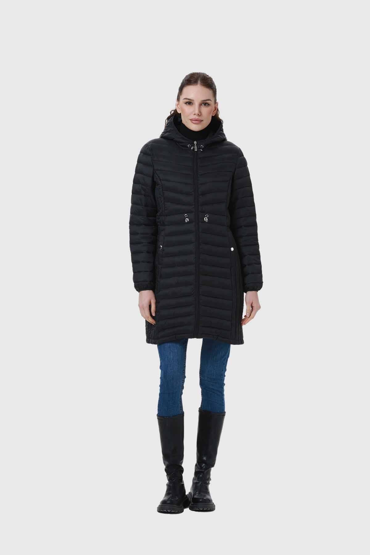 Parka Mujer Modelo Largo Negro