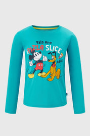 Polera Niña Mickey Disney Turquesa