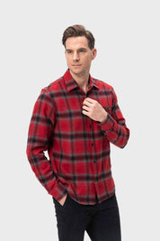 Camisa Hombre Cuadros Rojo V