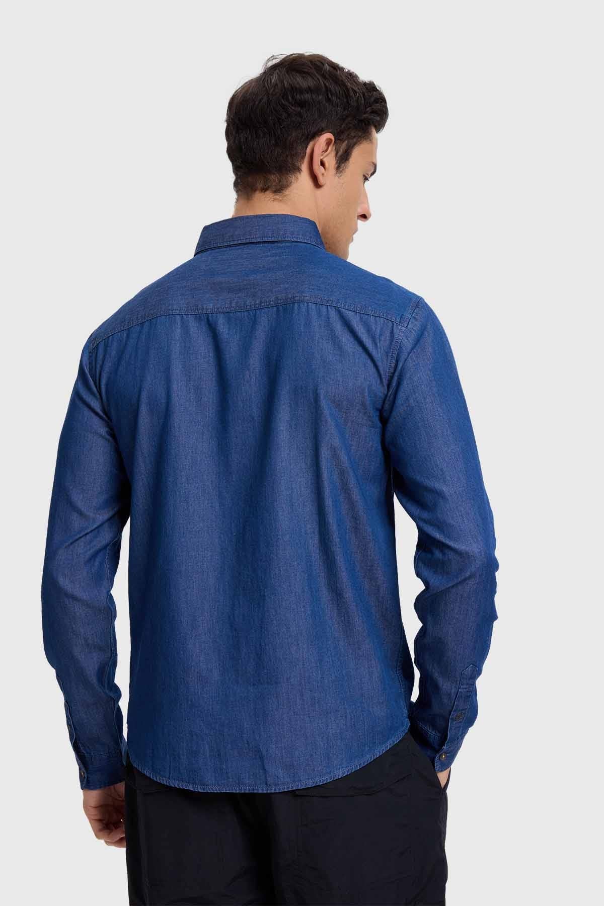 Camisa Hombre Clásica Dallas Azul