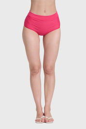 Traje De Baño Mujer Calzon Tiro Alto Fucsia