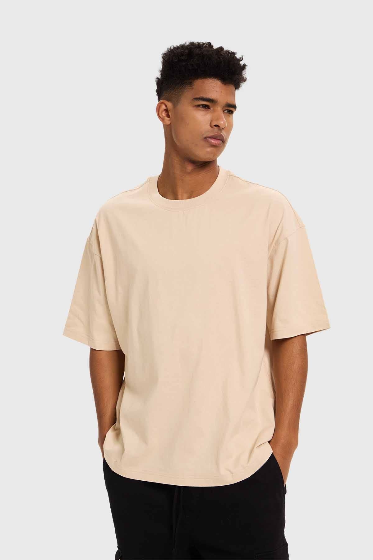 Polera Hombre Oversize Beige