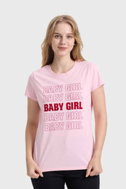 Polera Mujer Básica Print Rosado